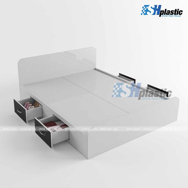 Mẫu giường ngủ nhựa đơn Đài Loan cao cấp SHPlastic GN13